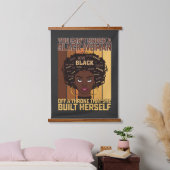 Juneteenth Melanin kann keine schwarze Frau klopfe Wandteppich Mit Holzrahmen (Schlafzimmer)