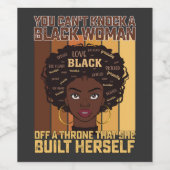 Juneteenth Melanin kann keine schwarze Frau klopfe Weinetikett (Einzelnes Label)