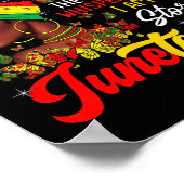 Juneteenth Monat Afrikanisches Mädchen Frau Afro I Poster (Ecke)