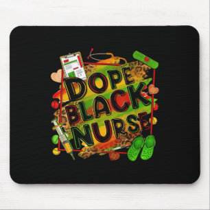 Juneteenth Nurse Black Women Black History Monat N Mousepad