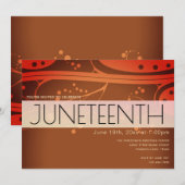 Juneteenth Orange Brown Black Freedom Celebration Einladung (Vorne/Hinten)