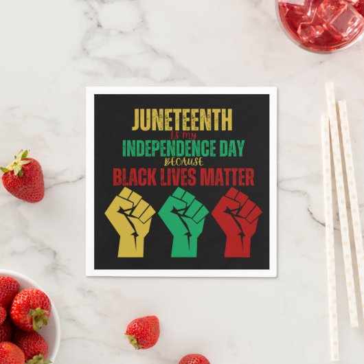 Juneteenth Pan-African Fist Napkin Serviette (Beispiel)