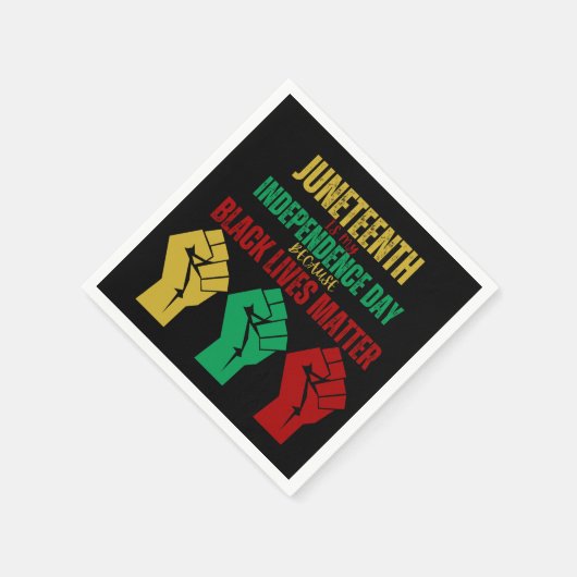 Juneteenth Pan-African Fist Napkin Serviette (Ecke)