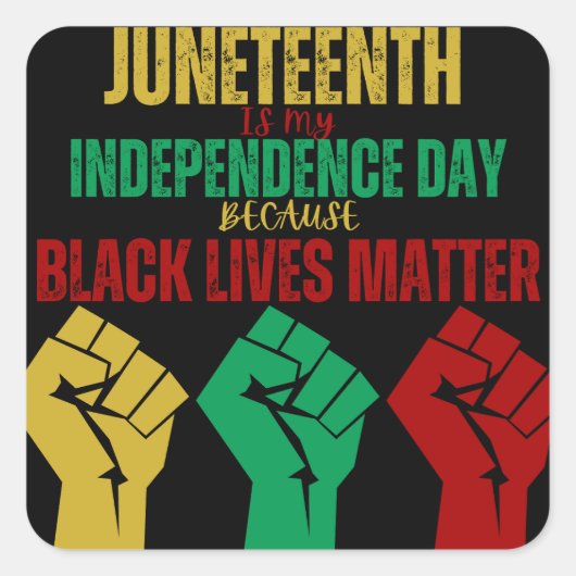 Juneteenth Pan-African Fist Sticker (Vorderseite)