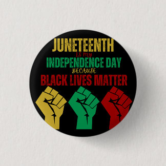 Juneteenth Pan-Afrikanische Faust-Taste Button