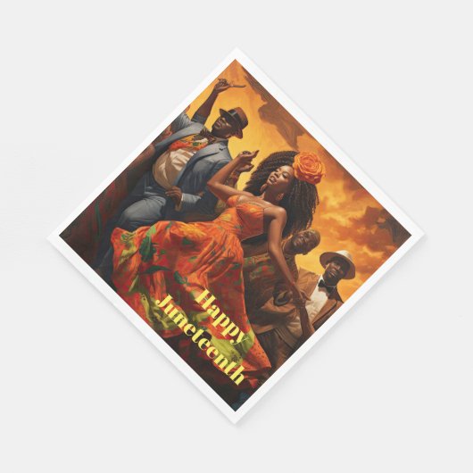 Juneteenth Paper Napkin Serviette (Ecke)