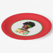 Juneteenth-Papierteller Pappteller (Schrägansicht)