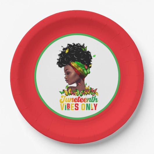Juneteenth-Papierteller Pappteller (Vorderseite)
