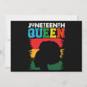 Juneteenth Queen Black Afro Melanin Girl Einladung (Vorderseite)