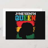 Juneteenth Queen Black Afro Melanin Girl Einladung (Vorne/Hinten)
