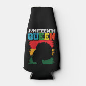 Juneteenth Queen Black Afro Melanin Girl Flaschenkühler (Vorderseite)