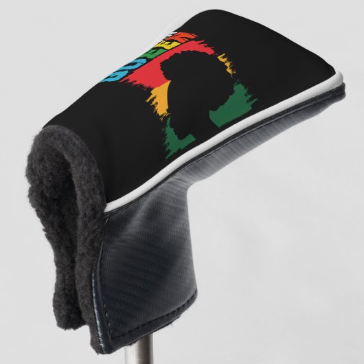 Juneteenth Queen Black Afro Melanin Girl Golf Headcover (3/4 Vorderseite)