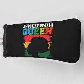 Juneteenth Queen Black Afro Melanin Girl Golf Headcover (Vorderseite)