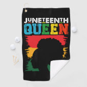 Juneteenth Queen Black Afro Melanin Girl Golfhandtuch (Insitu)