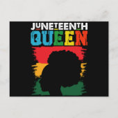 Juneteenth Queen Black Afro Melanin Girl Postkarte (Vorderseite)