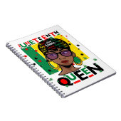 Juneteenth Queen Melanin Sista Black Girl Magic Notizblock (Rechte Seite)