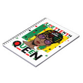 Juneteenth Queen Melanin Sista Black Girl Magic Notizblock (Linke Seite)