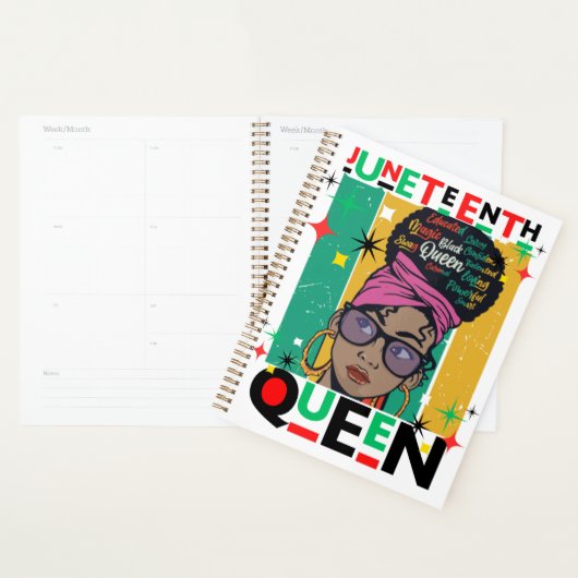 Juneteenth Queen Melanin Sista Black Girl Magic Planer (Anzeige)