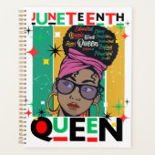 Juneteenth Queen Melanin Sista Black Girl Magic Planer (Vorderseite)
