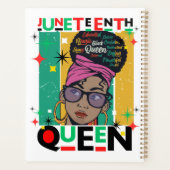 Juneteenth Queen Melanin Sista Black Girl Magic Planer (Rückseite)
