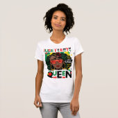 Juneteenth Queen Melanin Sista Black Girl Magic T-Shirt (Vorne ganz)