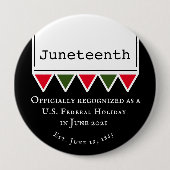 Juneteenth Quote National American Holiday Button (Vorderseite)