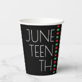 Juneteenth Red Black Green Holiday Pappbecher (Rückseite)
