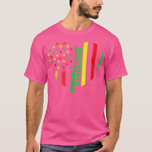 Juneteenth Retro Vintage Herz Flagge Schwarzer Vat T-Shirt