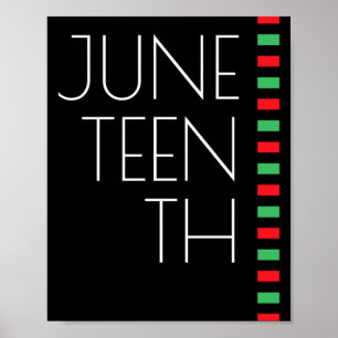 Juneteenth Rot Schwarz Grün Freiheit Baby Poster