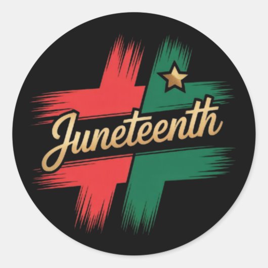 Juneteenth Runder Aufkleber (Vorderseite)
