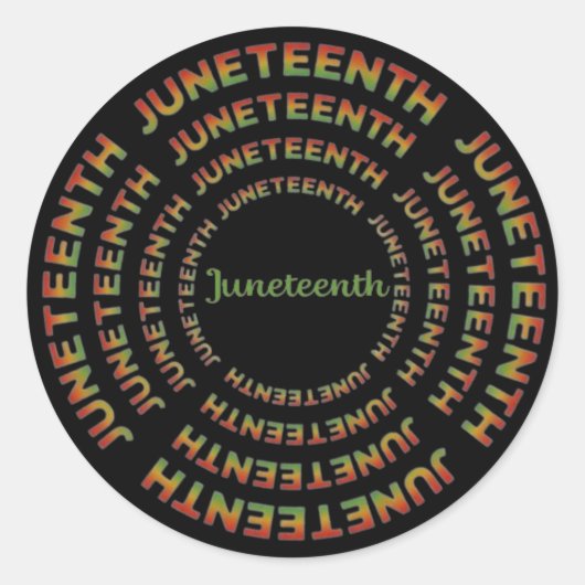 Juneteenth Runder Aufkleber (Vorderseite)