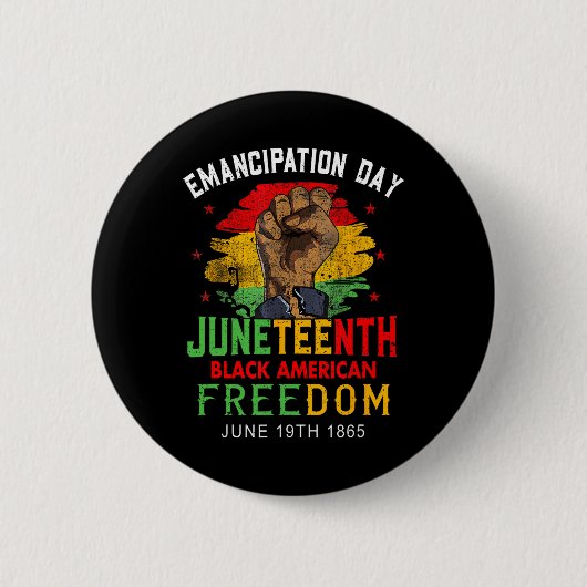 Juneteenth Schwarze amerikanische Freiheit 19. Jun Button (Vorderseite)