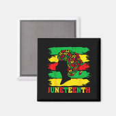 Juneteenth schwarze Frauen Afro Coquette Schleife  Magnet (Vorderseite/Rückseite)