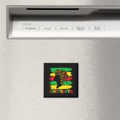 Juneteenth schwarze Frauen Afro Coquette Schleife  Magnet (In Situ (Geschirrspüler))