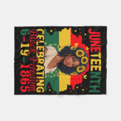 Juneteenth Schwarze Freiheit 19. Juni 1865 Afroame Fleecedecke (Vorderseite (Horizontal))