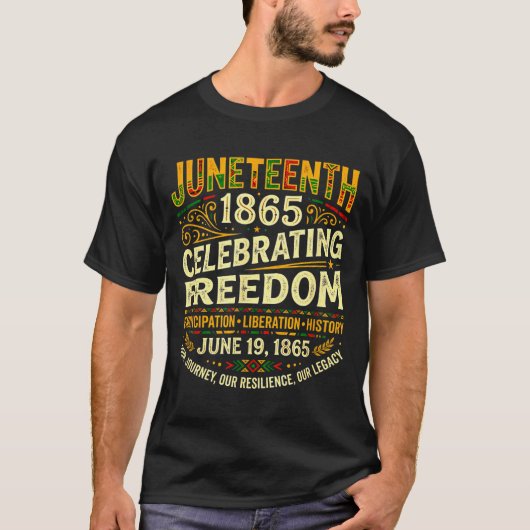 Juneteenth schwarze Geschichte feiert schwarze Fre T-Shirt (Vorderseite)