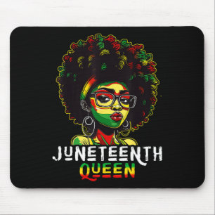Juneteenth Schwarze Melanin Königin Natürliches Af Mousepad