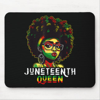 Juneteenth Schwarze Melanin Königin Natürliches Af Mousepad