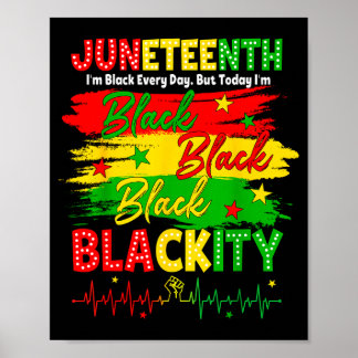 Juneteenth Schwärze schwarz afrikanisch 19. Juni M Poster