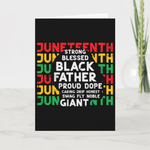 Juneteenth Schwarze Vatertag Dad Schwarz Afrikanis Karte