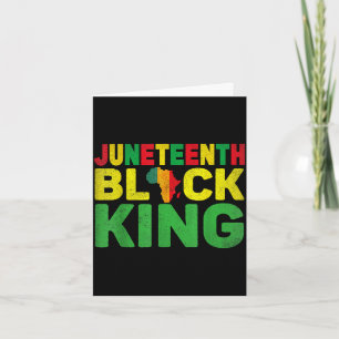 Juneteenth schwarzer König Melanin Vater Vatertag Karte