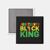 Juneteenth schwarzer König Melanin Vater Vatertag Magnet (Vorderseite/Rückseite)