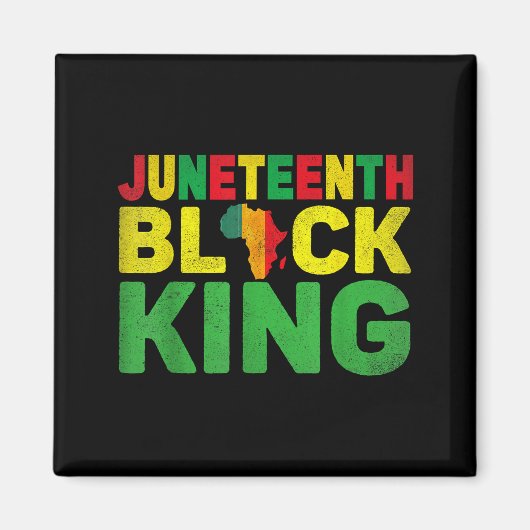 Juneteenth schwarzer König Melanin Vater Vatertag Magnet (Vorne)
