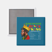 Juneteenth schwarzer König Nährwertangaben Stolz Magnet (Vorderseite/Rückseite)
