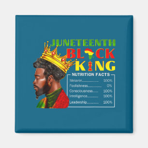 Juneteenth schwarzer König Nährwertangaben Stolz Magnet