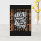 Juneteenth Schwarzer Vater Afrikanischer Freiheits Karte (Gelbe Blume)