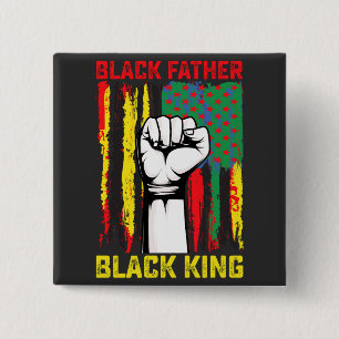 Juneteenth Schwarzer Vater Tag Dad King Freiheit f Button