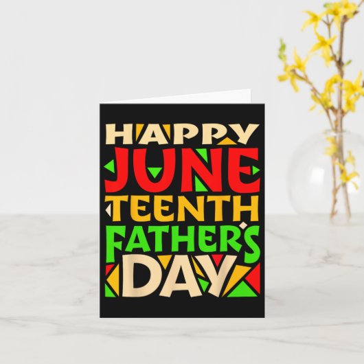 Juneteenth Schwarzer Vater's Day Happy Holiday Cel Karte (Gelbe Blume)