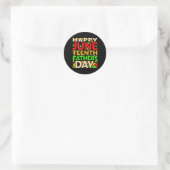 Juneteenth Schwarzer Vater's Day Happy Holiday Cel Runder Aufkleber (Tasche)