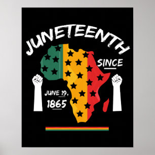 Juneteenth Seit 19. Juni 1865 T-Shirt Free Ish Poster
